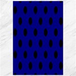 Polka Dots - Black on Dark Blue Canvas 12  x 18 