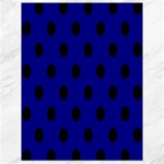 Polka Dots - Black on Dark Blue Canvas 18  x 24 