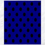 Polka Dots - Black on Dark Blue Canvas 20  x 24 