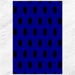 Polka Dots - Black on Dark Blue Canvas 20  x 30 