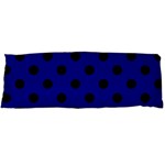 Polka Dots - Black on Dark Blue Body Pillow Case (Dakimakura) (One Side)