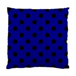 Polka Dots - Black on Dark Blue Standard Cushion Case (Two Sides)
