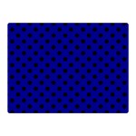 Polka Dots - Black on Dark Blue Double Sided Flano Blanket (Mini)