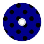 Polka Dots - Black on Dark Blue CD Wall Clock