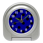 Polka Dots - Black on Dark Blue Desk Alarm Clock