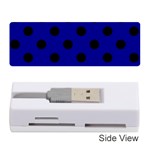 Polka Dots - Black on Dark Blue Memory Card Reader (Stick)