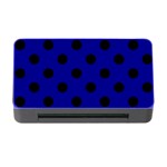 Polka Dots - Black on Dark Blue Memory Card Reader with CF