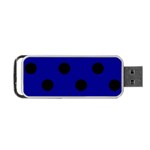 Polka Dots - Black on Dark Blue Portable USB Flash (Two Sides)