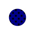 Polka Dots - Black on Dark Blue Golf Ball Marker (10 pack)