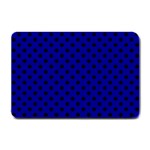 Polka Dots - Black on Dark Blue Small Doormat