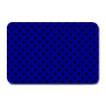 Polka Dots - Black on Dark Blue Plate Mat