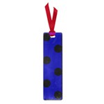 Polka Dots - Black on Dark Blue Small Book Mark