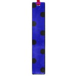Polka Dots - Black on Dark Blue Large Book Mark