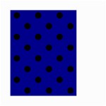 Polka Dots - Black on Dark Blue Small Garden Flag (Two Sides)