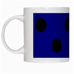 Polka Dots - Black on Dark Blue Black Mug