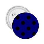 Polka Dots - Black on Dark Blue 2.25  Button