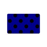 Polka Dots - Black on Dark Blue Magnet (Name Card)