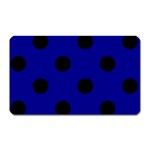 Polka Dots - Black on Dark Blue Magnet (Rectangular)