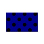 Polka Dots - Black on Dark Blue Sticker Rectangular (10 pack)