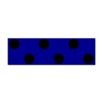 Polka Dots - Black on Dark Blue Sticker Bumper (10 pack)