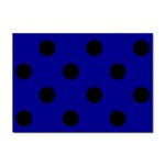 Polka Dots - Black on Dark Blue Sticker A4 (100 pack)