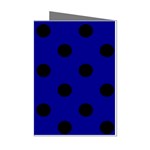Polka Dots - Black on Dark Blue Mini Greeting Cards (Pkg of 8)