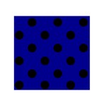 Polka Dots - Black on Dark Blue Greeting Card 5  x 7 