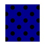 Polka Dots - Black on Dark Blue Greeting Card 4.5  x 6 