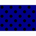 Polka Dots - Black on Dark Blue 5  x 7  Photo Cards