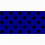 Polka Dots - Black on Dark Blue 4  x 8  Photo Cards