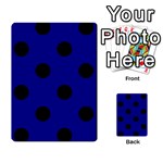 Polka Dots - Black on Dark Blue Multi-purpose Cards (Rectangle)