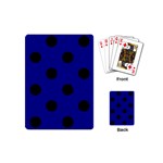 Polka Dots - Black on Dark Blue Playing Cards (Mini)