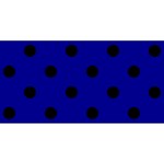 Polka Dots - Black on Dark Blue YOU ARE INVITED 3D Greeting Card (8x4)