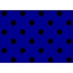Polka Dots - Black on Dark Blue Birthday Cake 3D Greeting Card (7x5)