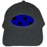 Polka Dots - Black on Dark Blue Black Cap