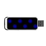 Polka Dots - Dark Blue on Black Portable USB Flash (Two Sides)