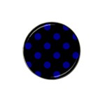 Polka Dots - Dark Blue on Black Hat Clip Ball Marker (10 pack)