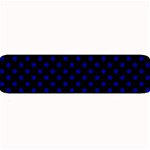 Polka Dots - Dark Blue on Black Medium Bar Mat
