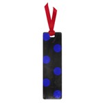 Polka Dots - Dark Blue on Black Small Book Mark