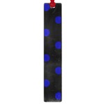 Polka Dots - Dark Blue on Black Large Book Mark