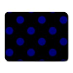 Polka Dots - Dark Blue on Black Small Mousepad