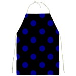 Polka Dots - Dark Blue on Black Full Print Apron