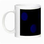 Polka Dots - Dark Blue on Black Night Luminous Mug