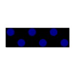Polka Dots - Dark Blue on Black Sticker (Bumper)