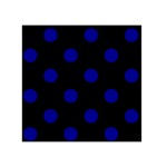 Polka Dots - Dark Blue on Black Greeting Card 5  x 7 
