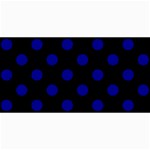 Polka Dots - Dark Blue on Black 4  x 8  Photo Cards