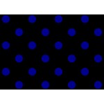 Polka Dots - Dark Blue on Black Birthday Cake 3D Greeting Card (7x5)