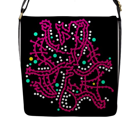 Pink fantasy Flap Messenger Bag (L)  from ArtsNow.com Front