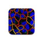 Single Cells Gene Edges Zoomin Color Rubber Square Coaster (4 pack) 