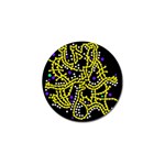 Yellow fantasy Golf Ball Marker (10 pack)